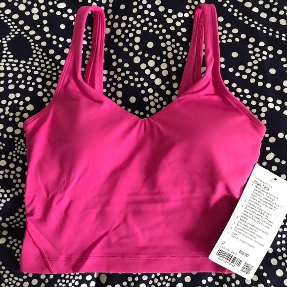 🍋 NWT Lululemon Align Tank Top Sonic Pink! - Picture 3 of 3